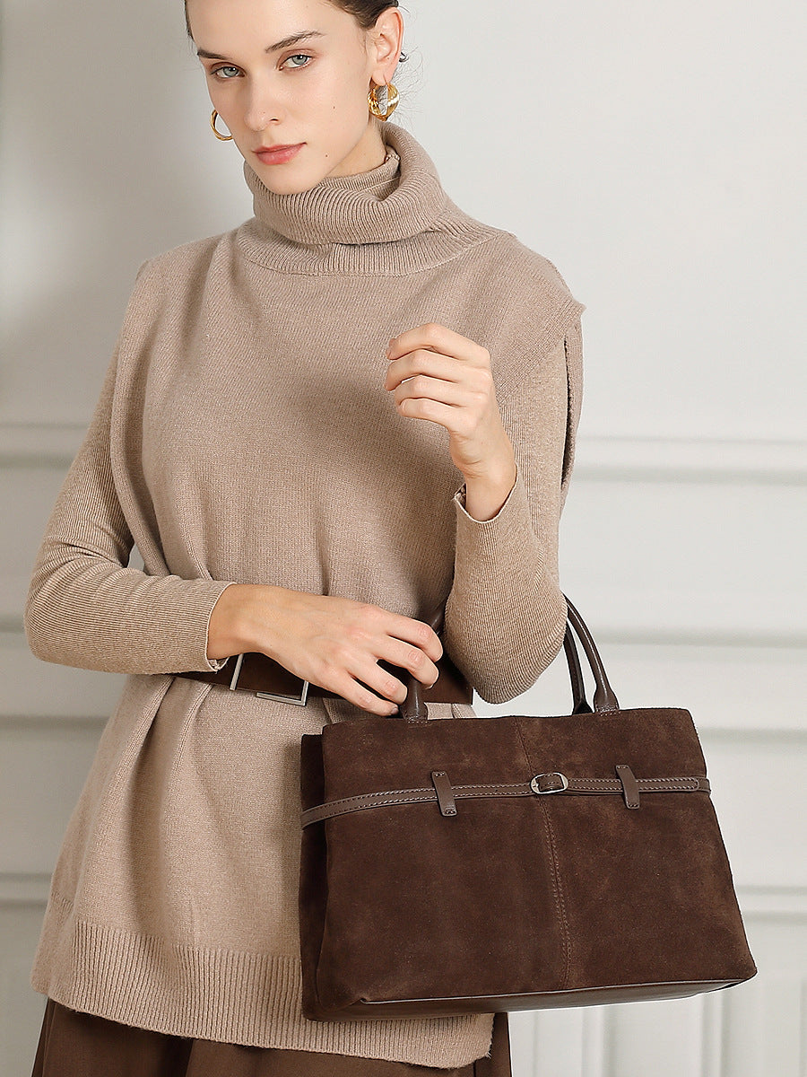 Women's Large Suede Matte Leather Capacity Loose Women's Messenger Bag