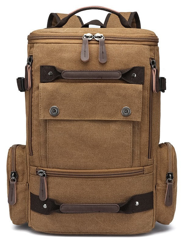 Classy Popular Men's Canvas Rivet Trendy Leisure Backpack