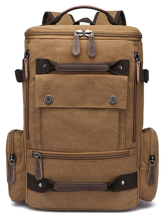 Classy Popular Men's Canvas Rivet Trendy Leisure Backpack
