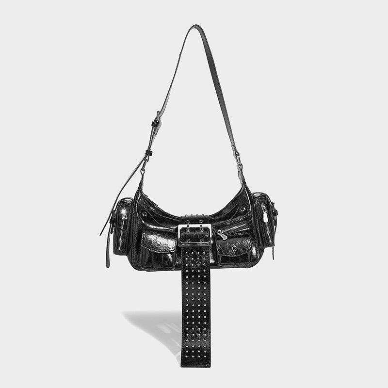 Trendy Underarm Motorcycle Niche Punk Hot Women's Shoulder Bag