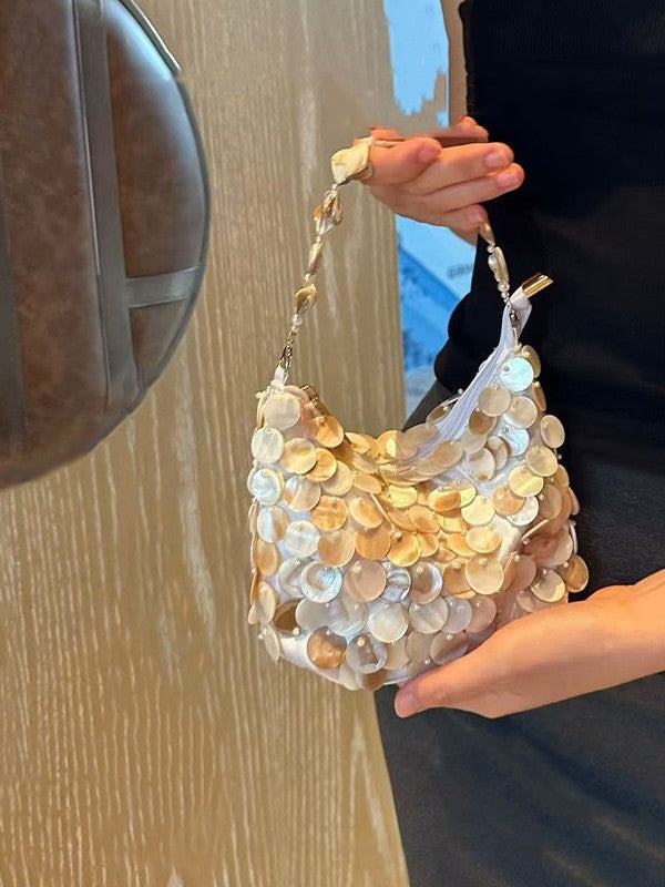 Handmade Knitting Shell Beach Vacation Leisure Women's Handbag