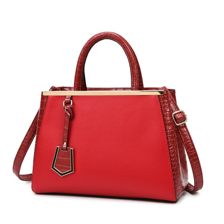 Women's Crocodile Pattern Patchwork Three-piece Set Mother Women's Shoulder Bag