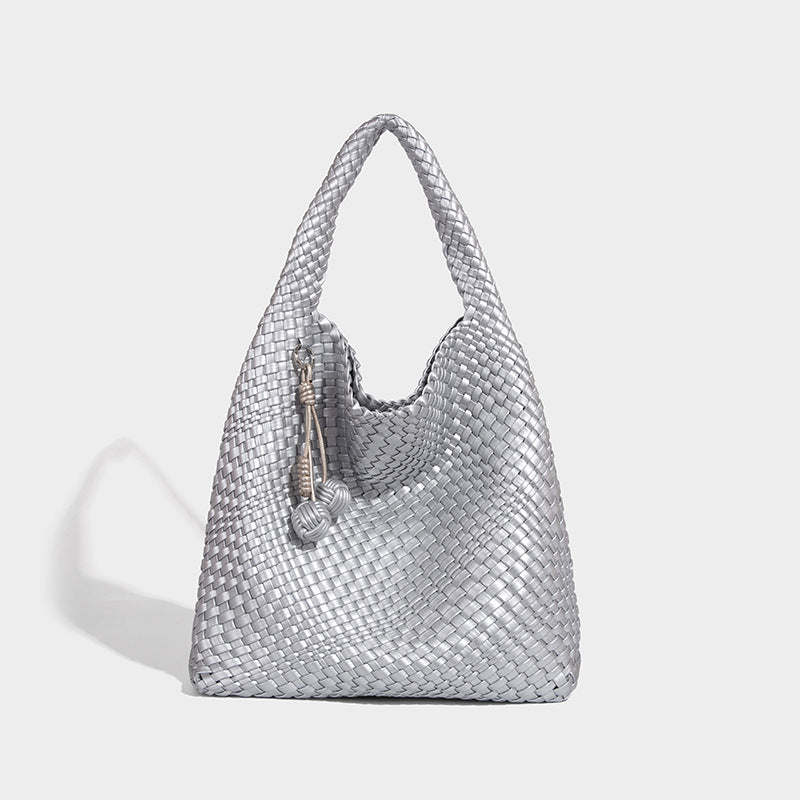 Women's Commuter Large Capacity Fashion Combination Handmade Woven Women's Shoulder Bag