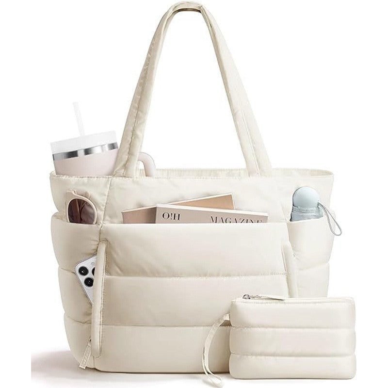 Women's Trendy Quilted Large Capacity Short-distance Laptop Bag