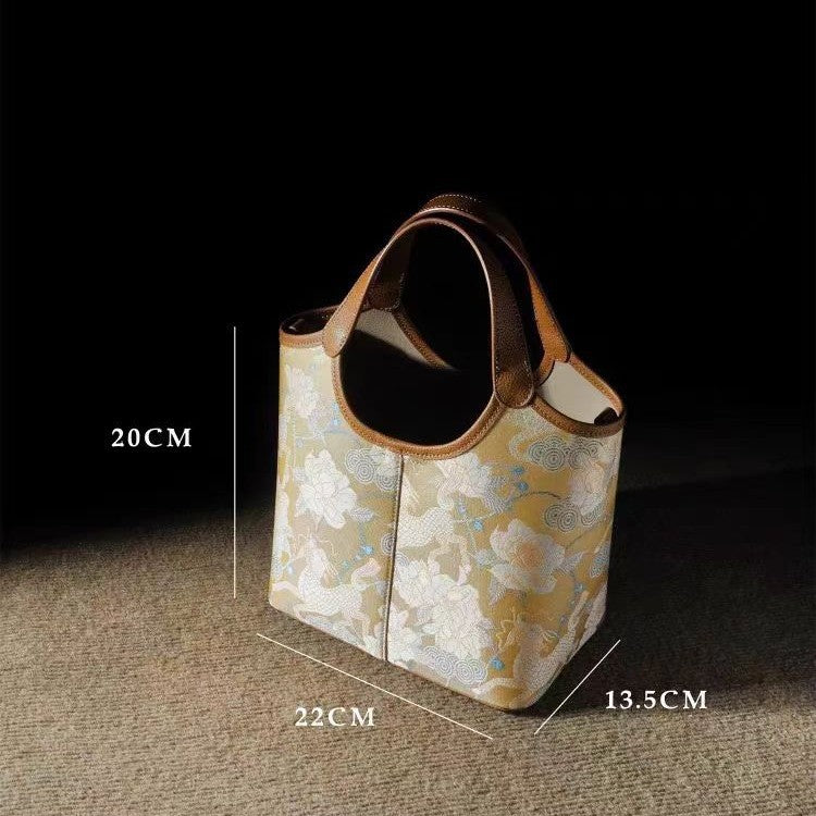Large Capacity Totes Kirin Peony National Portable Women's Shoulder Bag