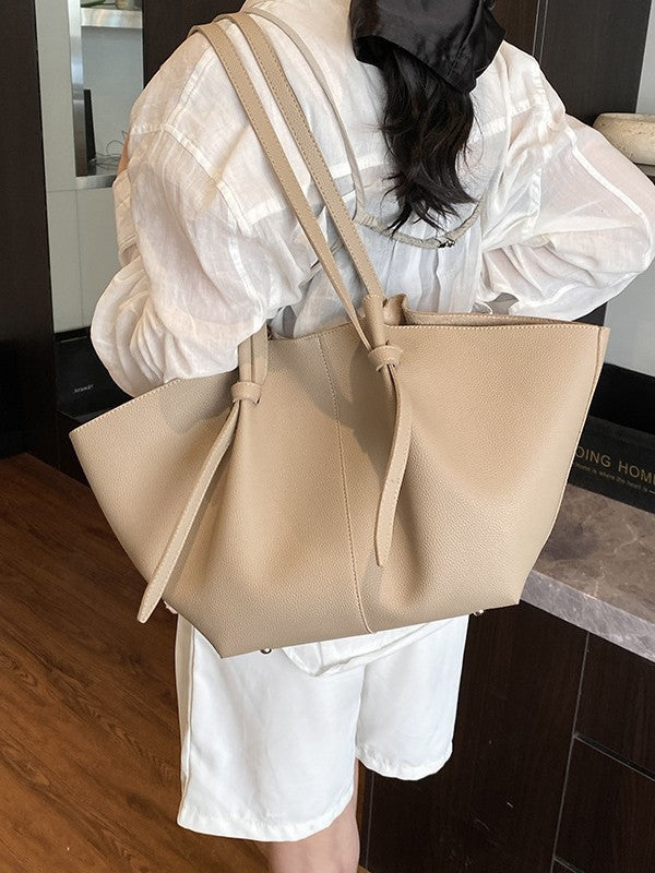 Soft Cowhide Portable Wings Style Large Women's Shoulder Bag
