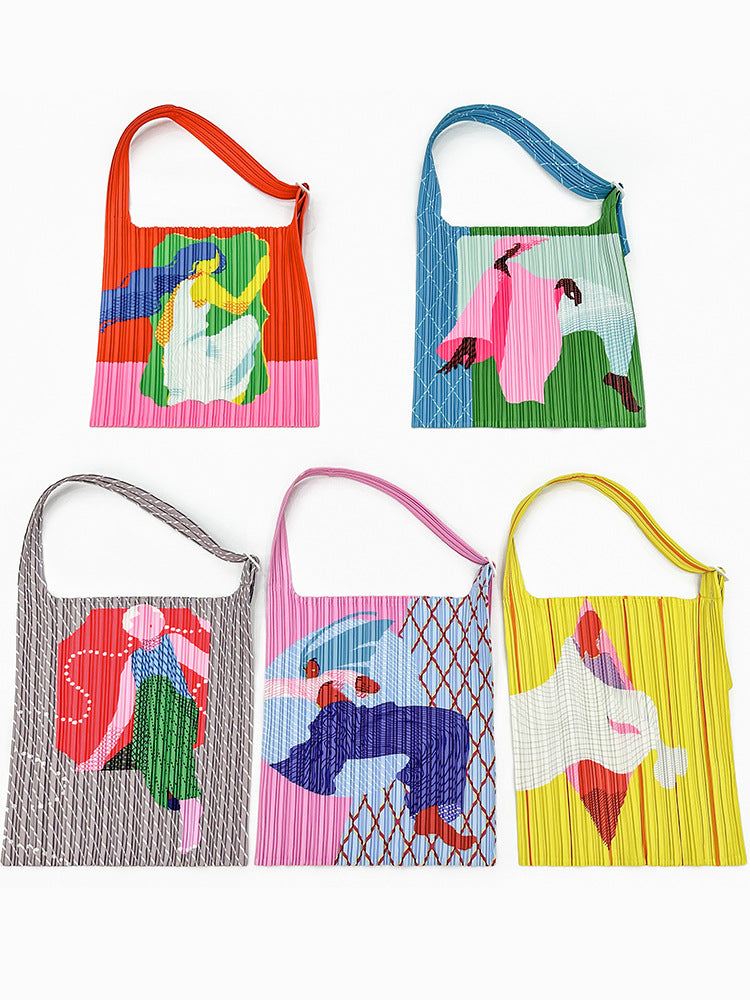 Moon Limited Illustration Cloth Leisure Simple Women's Shoulder Bag