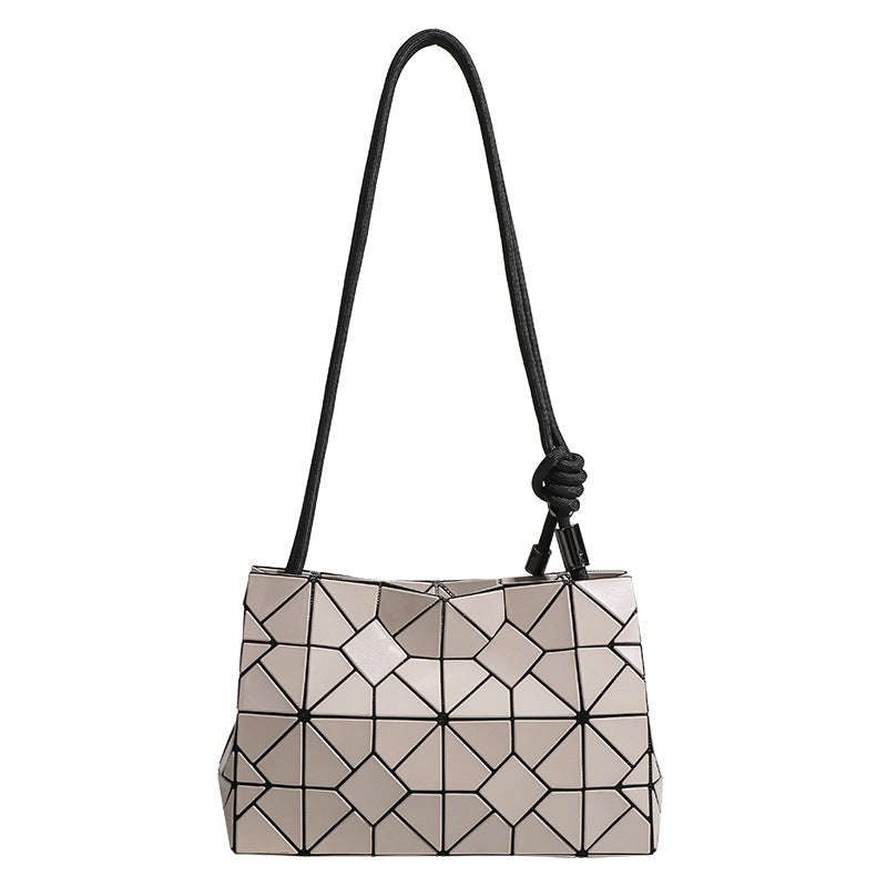 Trendy Geometric Rhombus Sequin Drawstring Fashion One Women's Shoulder Bag