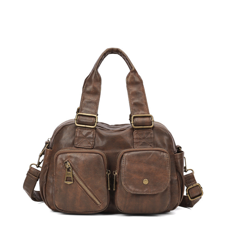Women's Retro Simple Fashionable Large Capacity Shoulder Bags