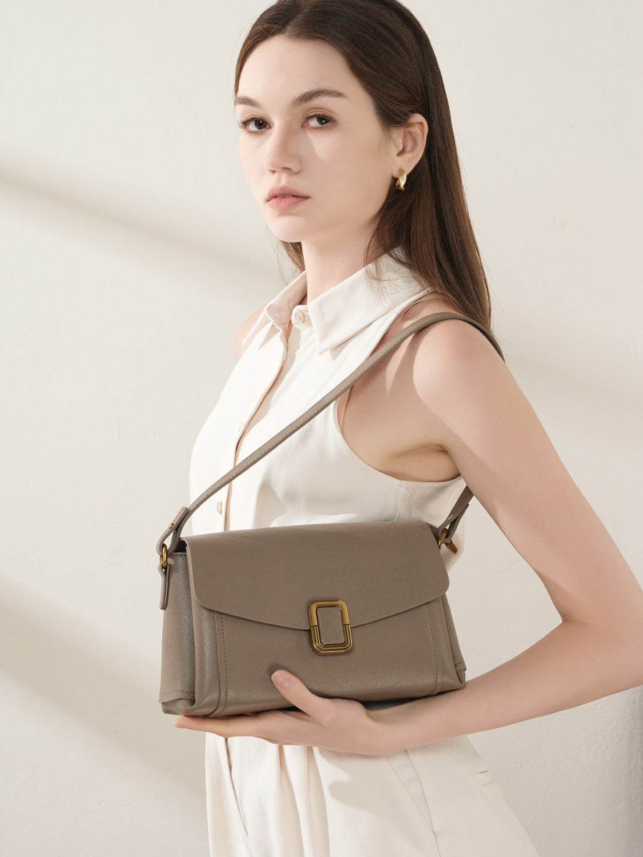Women's Genuine Leather Niche High-grade Female Commuting Women's Messenger Bag