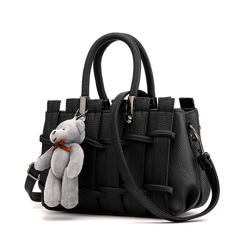 Women's Leather Korean Style Trendy Woven Bags