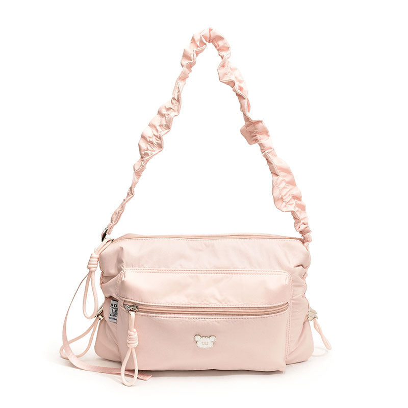 Charming Artistic Niche Nylon Drawstring Strap Shoulder Bags