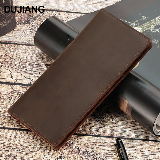 Crazy Horse Multifunctional Long Multiple Slots Card Holder