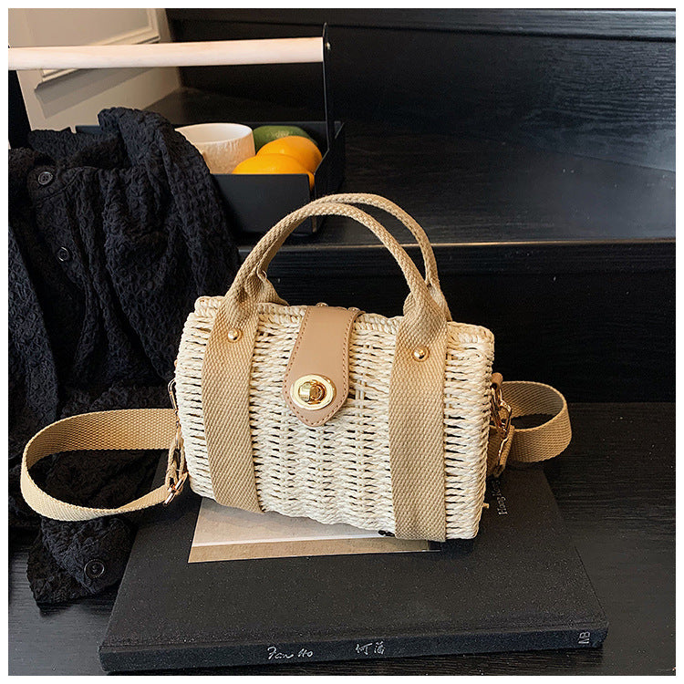 Women's Box Vacation Style Straw Simple Fashion Women's Shoulder Bag