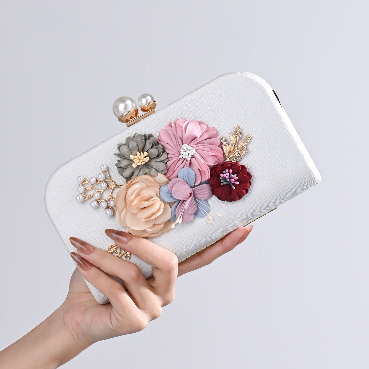 Clutch Flowers Female Temperament Wild Bridal Gown Dinner Bag