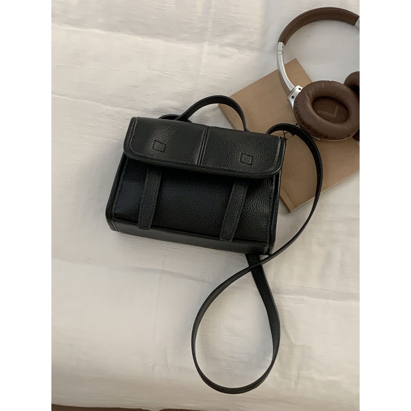 Women's Korean Style Fashion Carrying Simple Cambridge Small Square Bag
