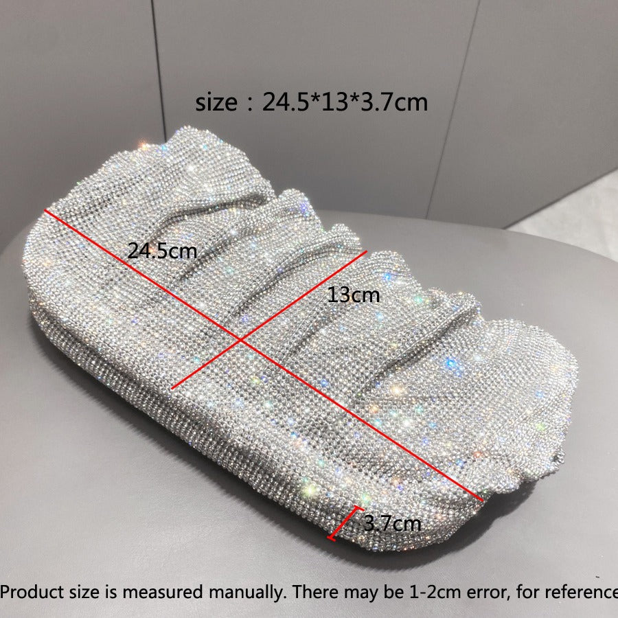 Women's Shiny Rhinestone Clip Diamond Lady's Women's Clutch