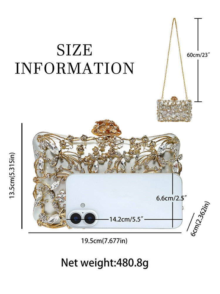 Women's Light Luxury Super Shiny Bridal Party Clutch Bags