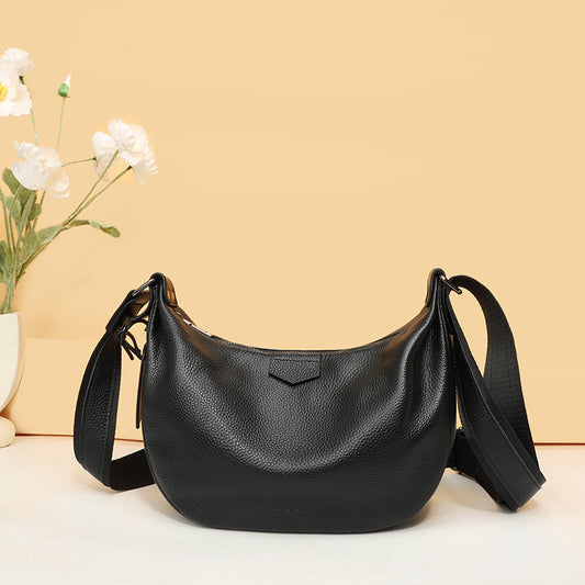 Women's Genuine Commuter Large Capacity Dumpling High-grade Women's Leather Bag
