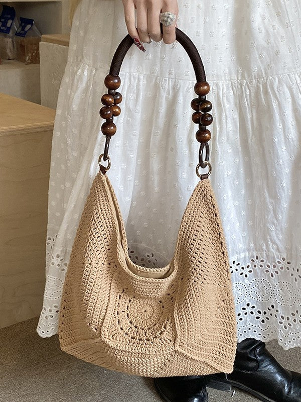 Women's Style Large Capacity Woven Summer Artistic Women's Shoulder Bag