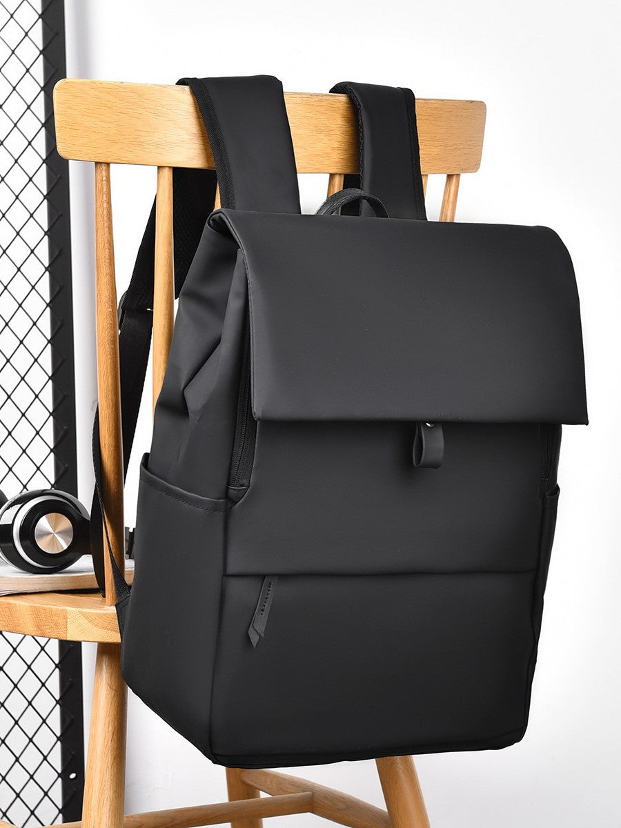 Men's Fashion Business Commute Computer Magnetic Flip Leisure Backpack