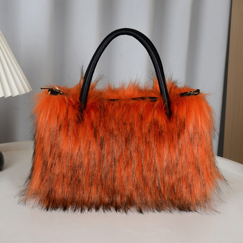 Women's Plush Fashion Imitation Fur Furry Women's Handbag