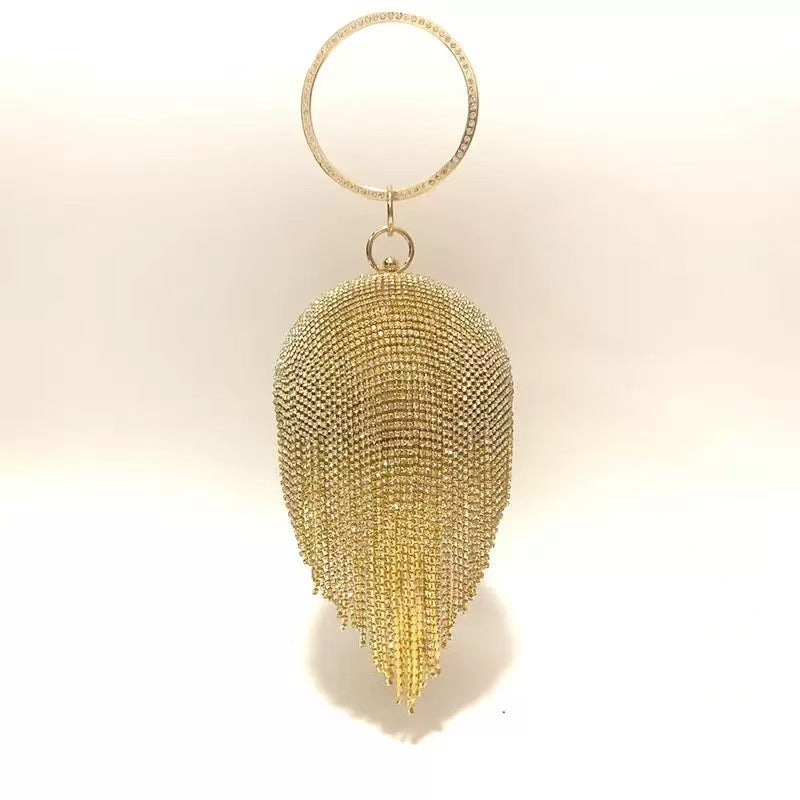 Diamond Banquet Clutch All Match Dress Fashion Creative Spherical Handbags
