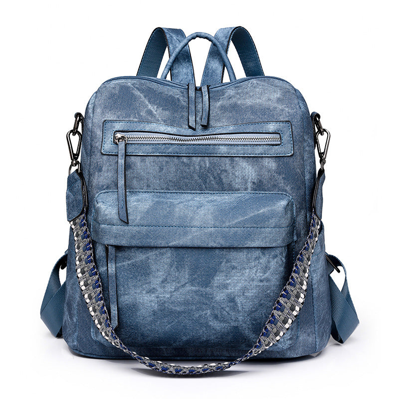 Women's Global Soft Leather Versatile Large Capacity Leisure Backpack