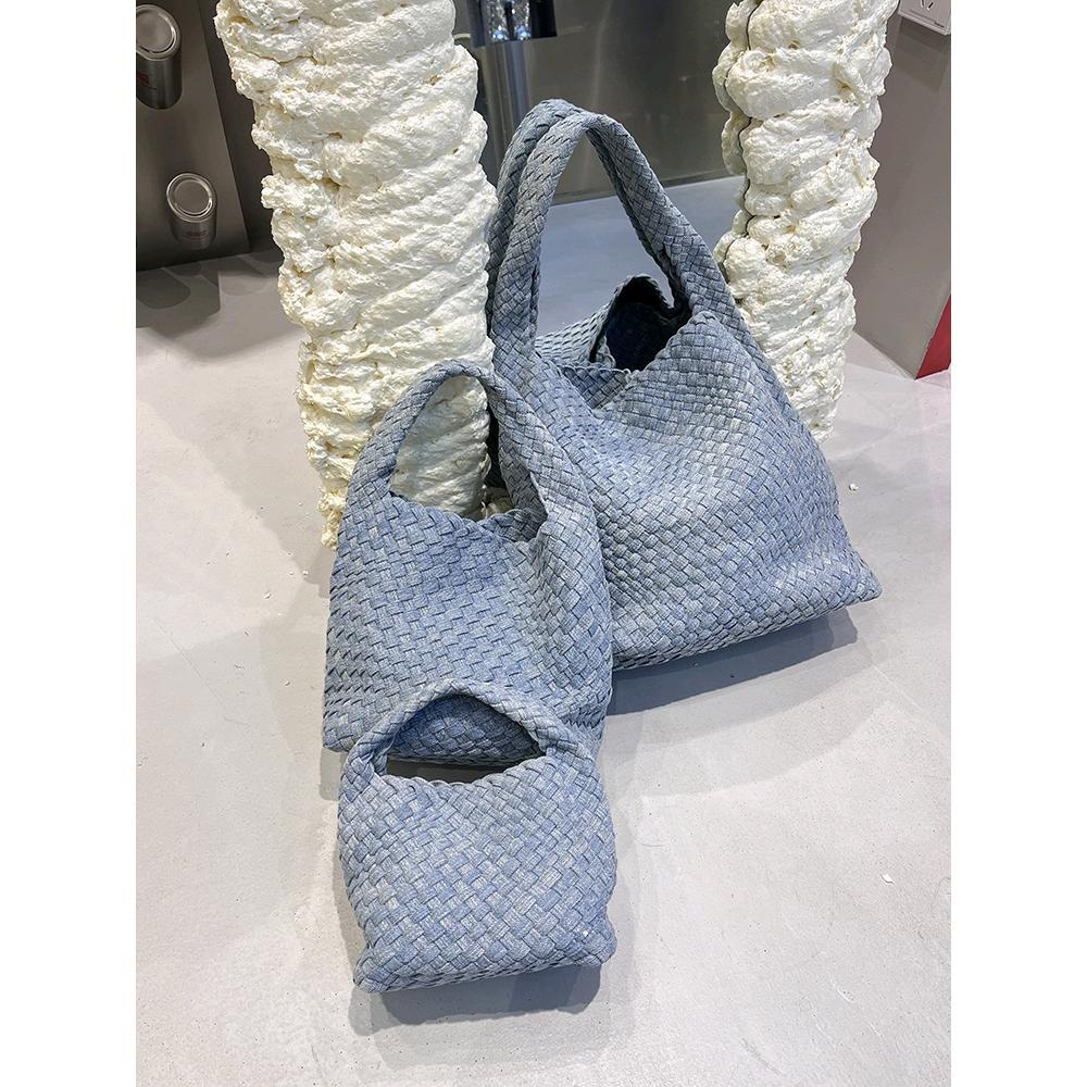 Handmade Denim Woven Fashionable Chain Vegetable Bags