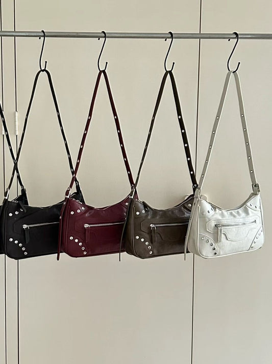 Women's Street Cool Rivet Motorcycle Retro Hot Sweet Women's Handbag