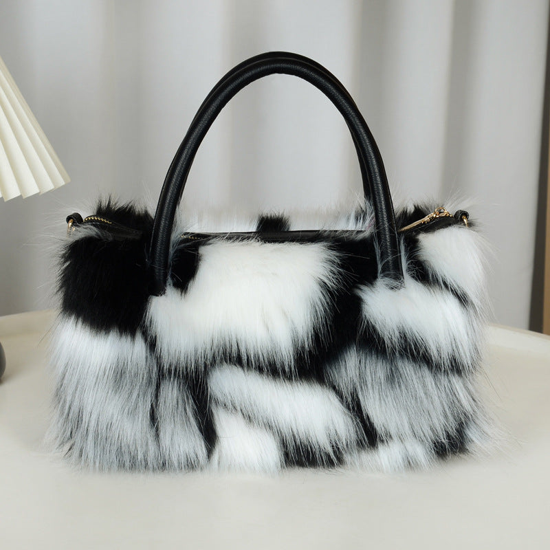 Women's Plush Fashion Imitation Fur Furry Women's Handbag