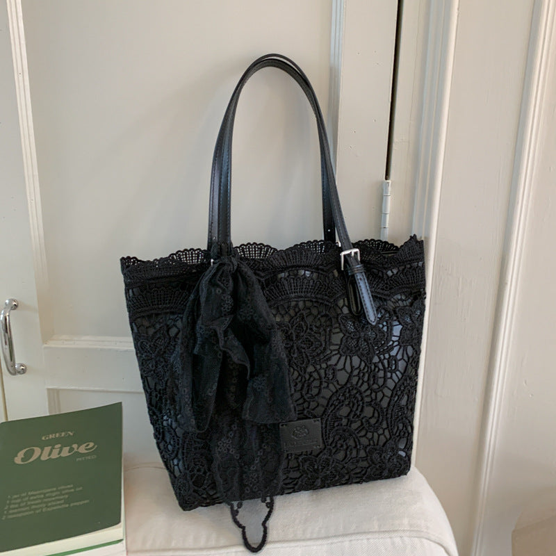Women's Lace Large Capacity Versatile Commuter Mori Women's Shoulder Bag