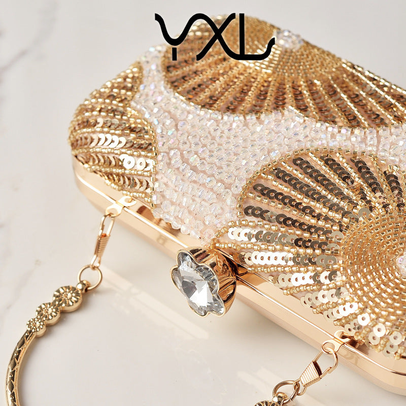 Pearl Handmade Beaded Bubble Beads Diamond Banquet Dress Garment Lady Bags