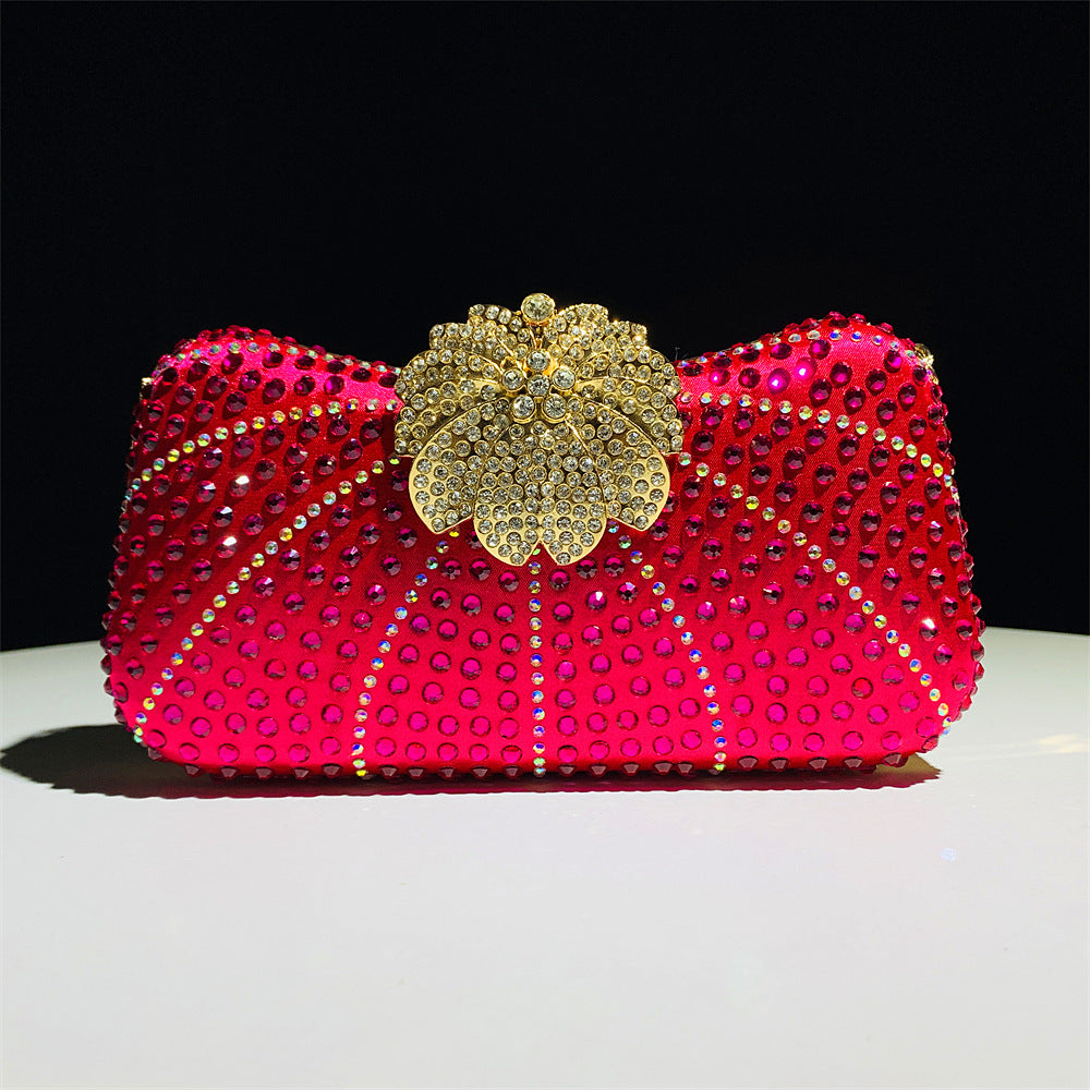 Women's Light Luxury Fashion Rhinestone Portable Chain Dress Bags