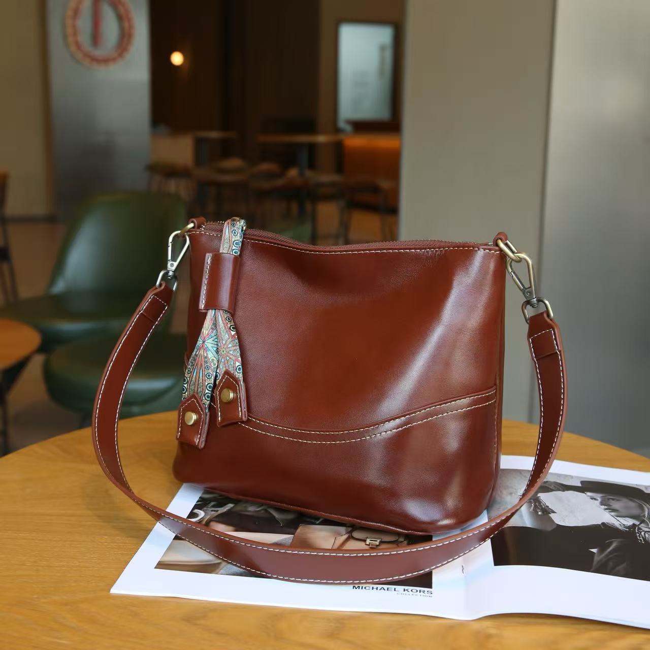 Women's Leather Cow Single Lady's Fashion Large Capacity Women's Shoulder Bag
