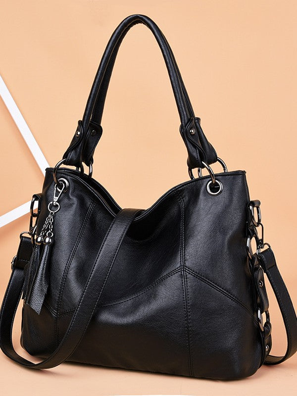 Women's Versatile Large Fashion Mom Fan Capacity Soft Leather Women's Handbag