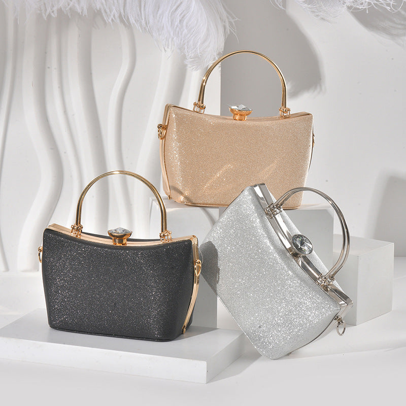 Women's Exquisite Diamond French Classic Style Fashion Dinner Bag