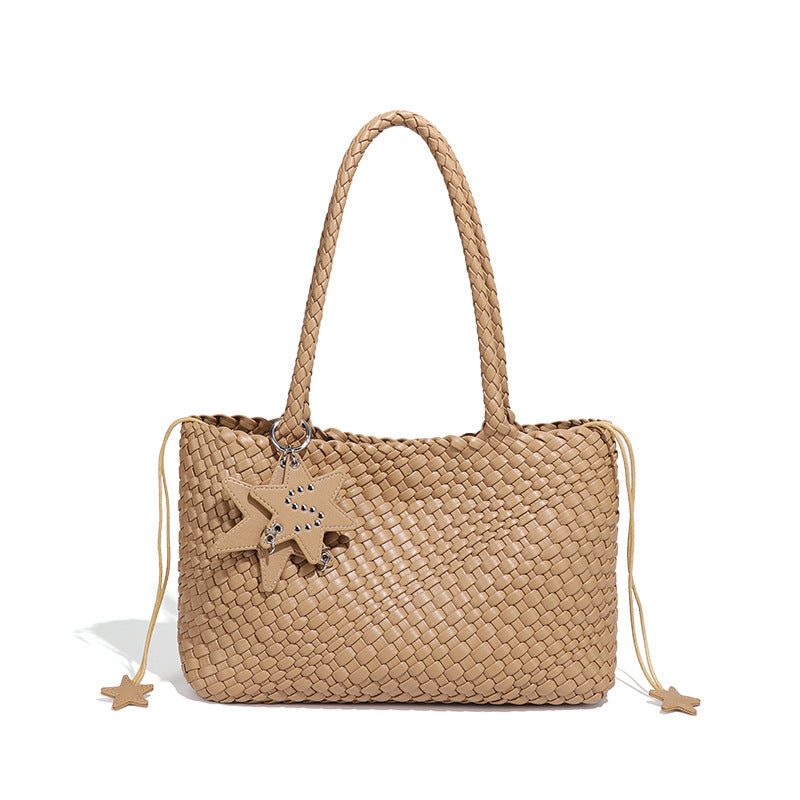 Unique Woven High-grade Fashionable Drawstring Shopping Tote Bag