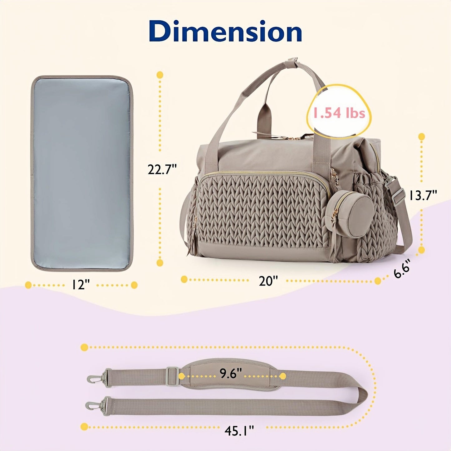 Large Capacity Hospital Labor With Pacifier Mummy Bag