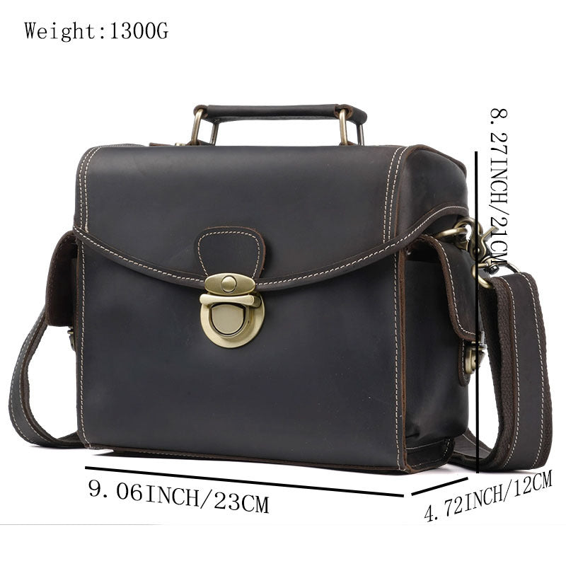 Crazy Horse Leather Simple Genuine Personality Bags