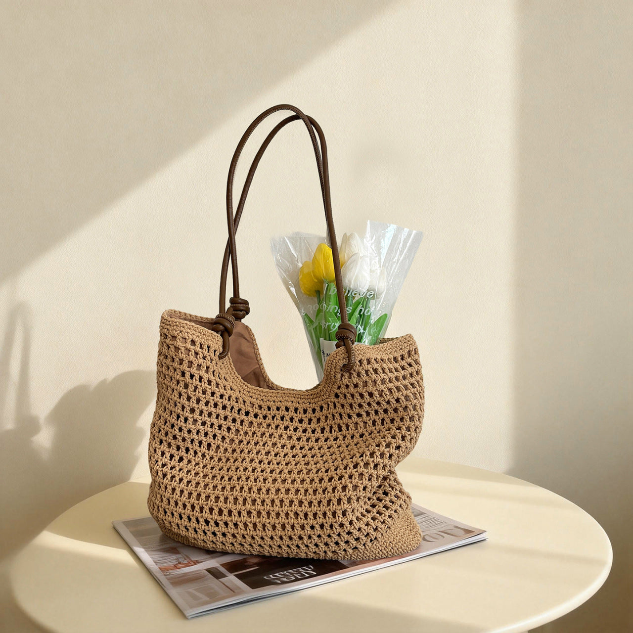 Women's Large Capacity Seaside Vacation Beach Hand-woven Bags