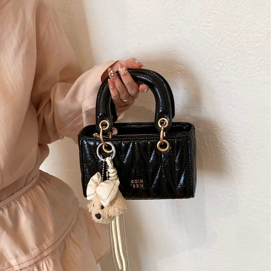 High-grade Diamond Embroidery Thread Silk Scarf Classic Style Cross Body Small Square Bag