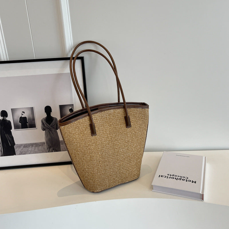 Seaside Vacation Woven Large Capacity Combination Women's Shoulder Bag
