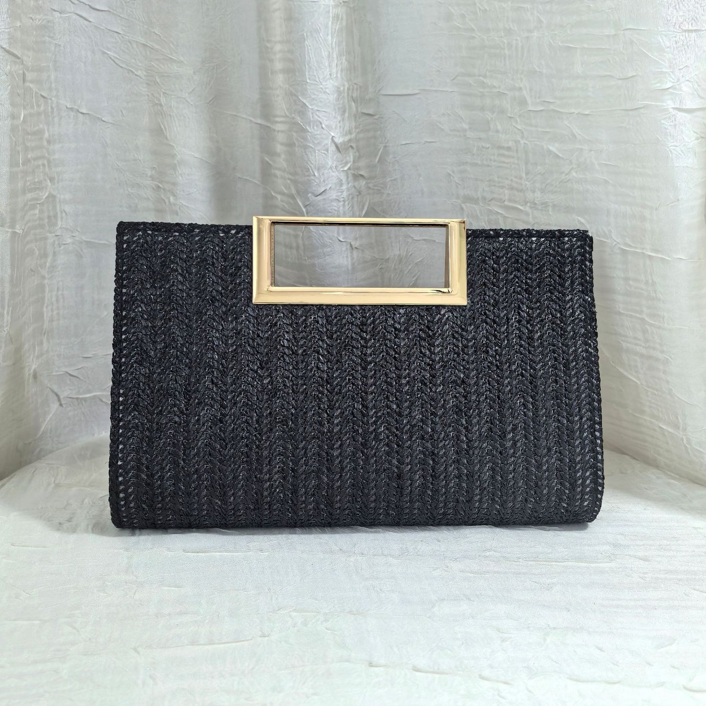 Women's Summer Straw Woven Simple Fashion Hardware Buckle