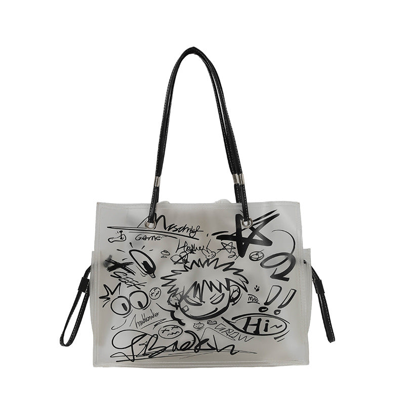 Popular Large Capacity Printed Iti Jelly Fashionable Handbags