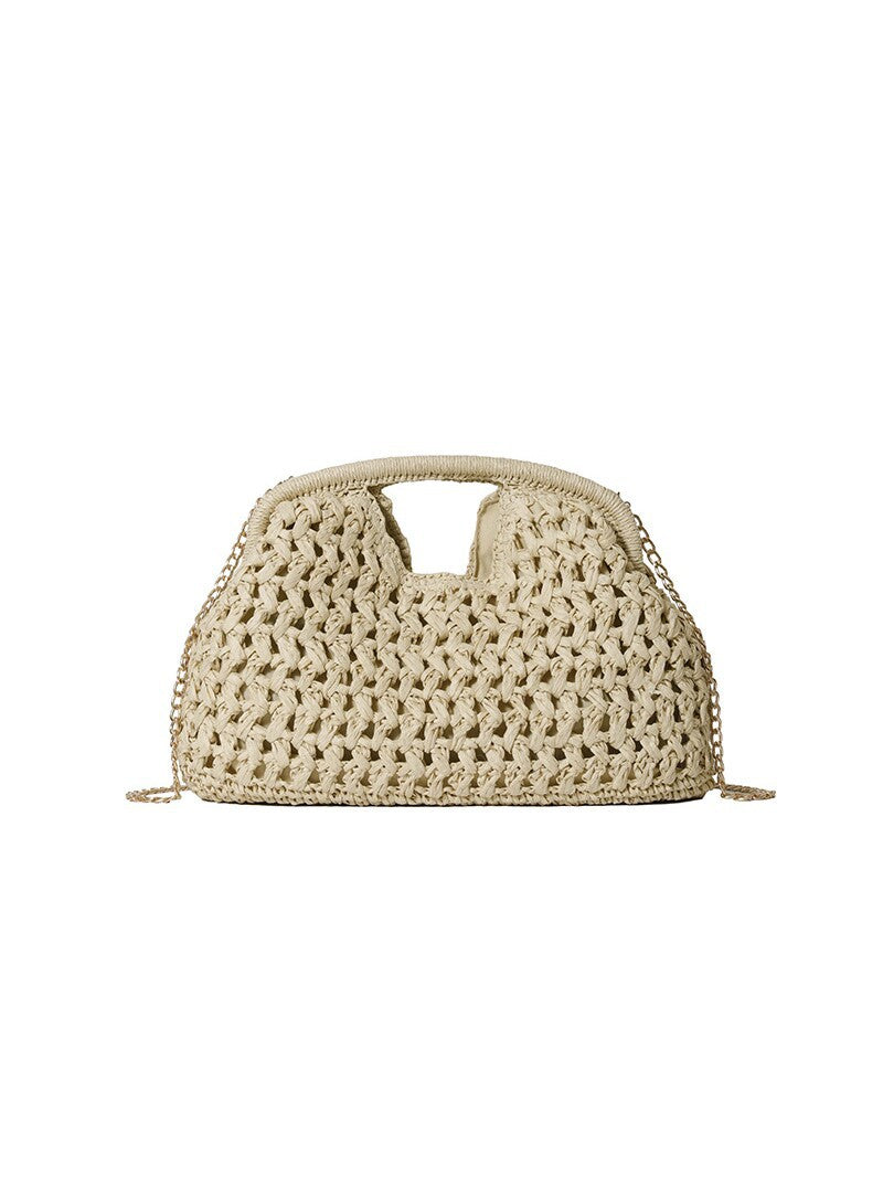 Women's Knitted Straw Chain Stylish Good Texture Women's Shoulder Bag