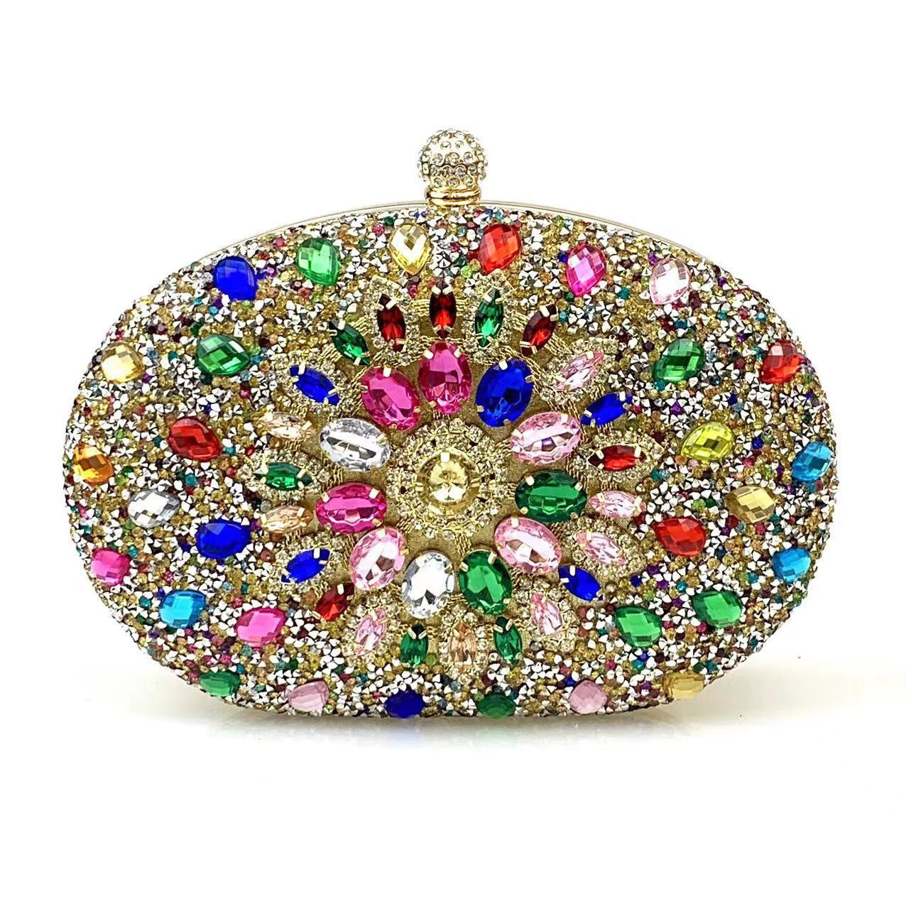 Classy Sunflower Banquet Clutch Dress Diamond Handbags