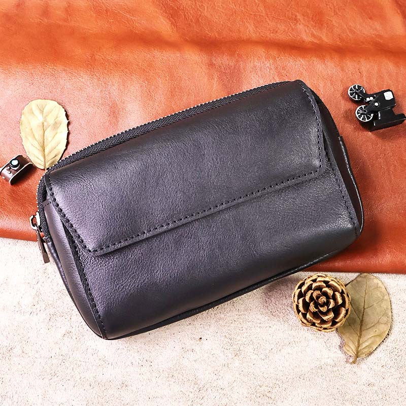 Men's Genuine Leather Retro Handmade First Layer Coin Purses