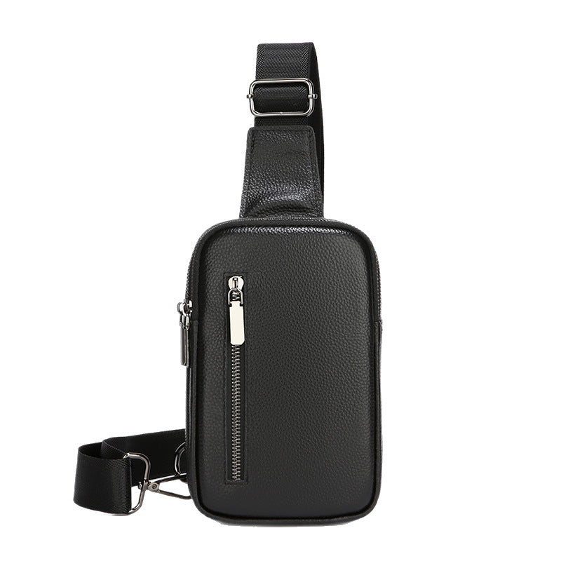 Men's Genuine Leather Soft First Layer Cowhide Men's Chest Bag