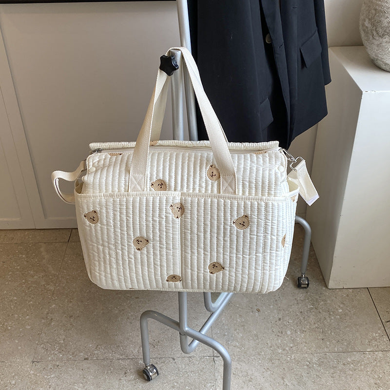 Bear High Quality Large Capacity Quilted Simple Pannier Multifunctional Mummy Bag
